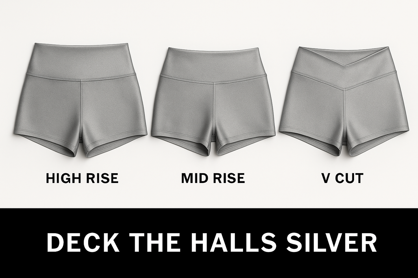 ✨ DECK THE HALLS SILVER Shorts COLLECTION - The Tinsel Set
