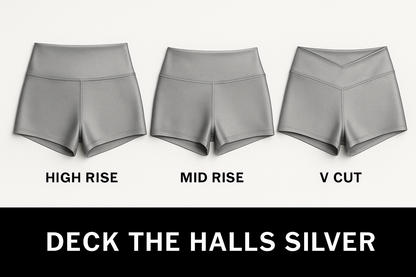✨ DECK THE HALLS SILVER Shorts COLLECTION - The Tinsel Set
