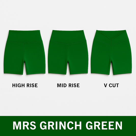 🎄 Mrs. Grinch Green Shorts Collection - The Evergreen Set